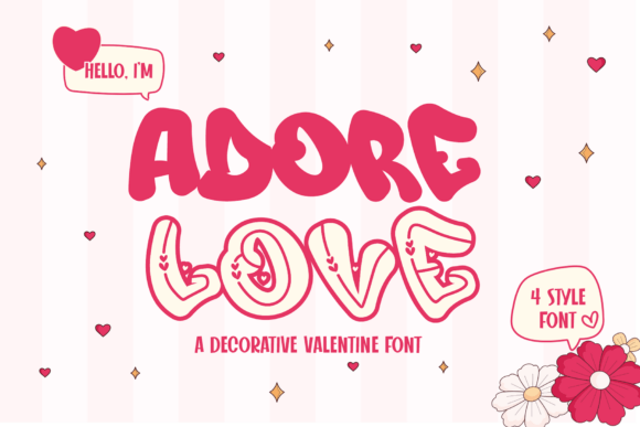 Adore Love: A Decorative Display Font for Modern Web Design