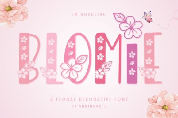 Blomie: A Playful Floral Font for Small Business Branding