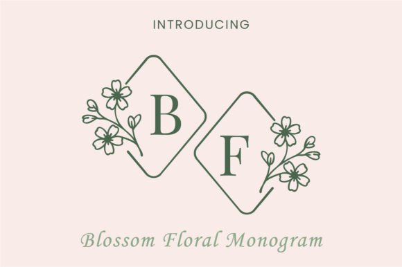 Blossom Floral Monogram: A Display Font for Elegant Branding