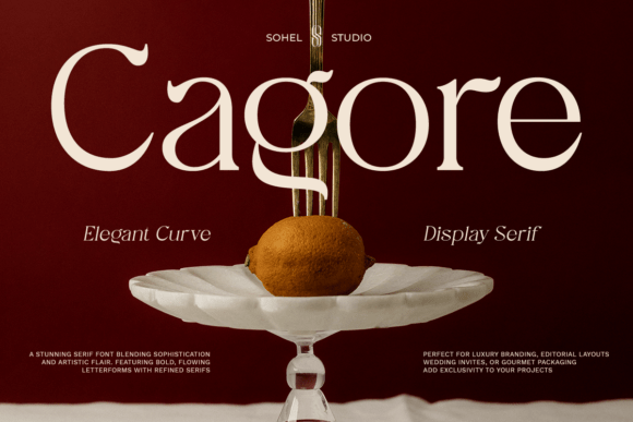 Cagore: A Display Serif Font for Luxe Branding