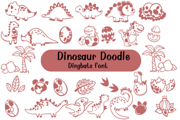 Dinosaur Doodle: A Playful Typeface for Your Brand