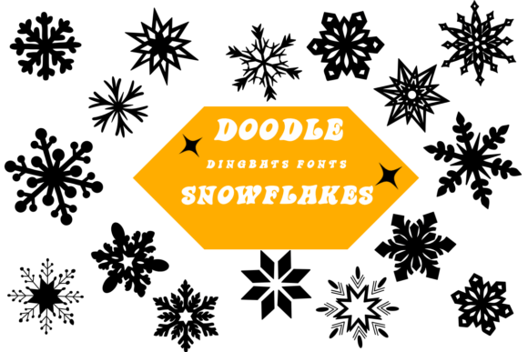 Doodle Snowflakes Font