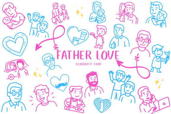 Father Love: A Sketched Dingbats Font for Editorial Design