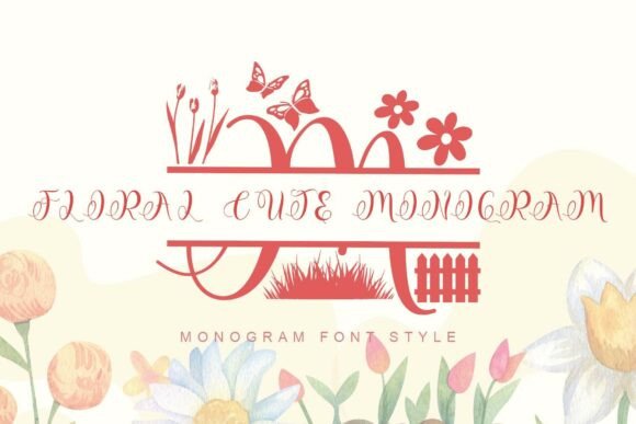 Floral Cute Monogram Font: A Whimsical Script for Branding