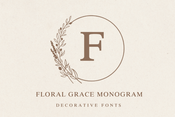 Floral Grace Monogram Font