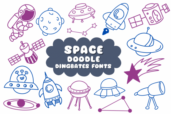 Space Doodles Review: A Sketched Dingbat Font for Branding Projects